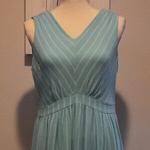 Coldwater Creek Stillwater Crinkle Dress Aqua Sea Size S